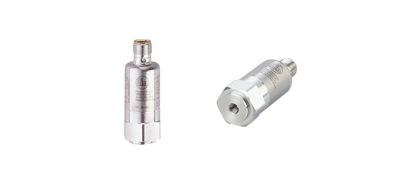 IFM VVB010 tärinänvalvonnan anturi. Linkki vie IFM:n kyseisen tuotteen sivulle, josta löytyy tekniset tiedot kyseisestä anturista.